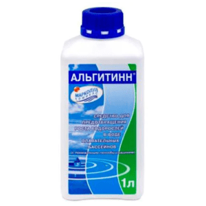 Химия для бассейна АЛЬГИТИНН, 1л канистра, жидкость для борьбы с водорослями,М06, Маркопул Кэмиклс, уп.4